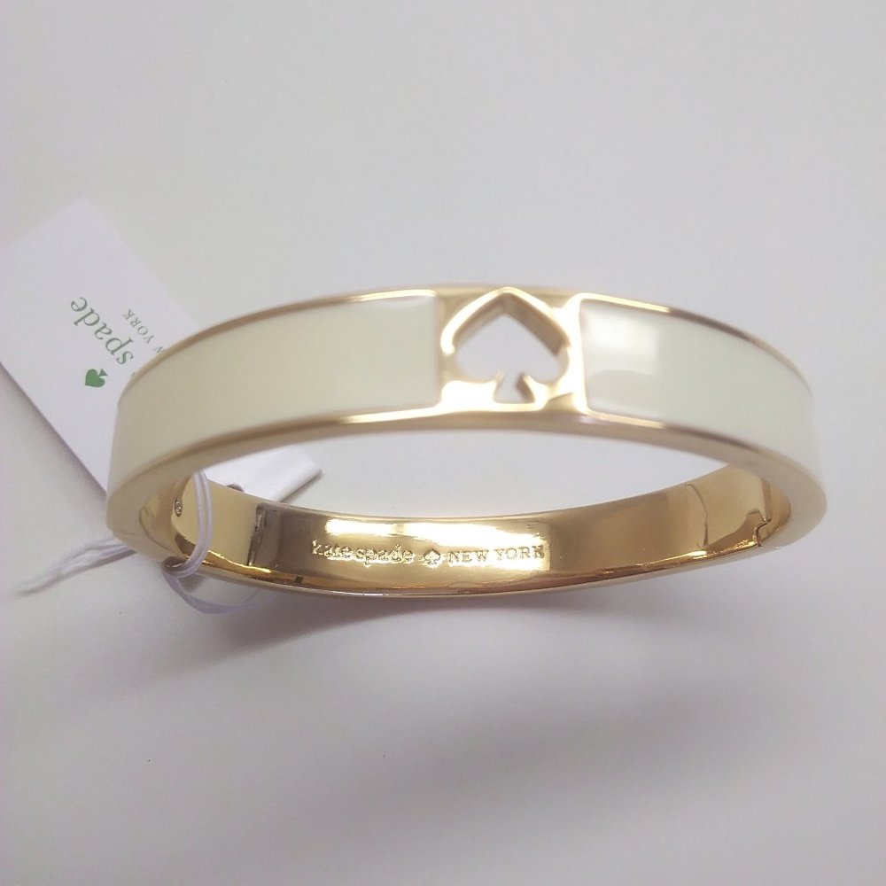 Kate Spade New Cream Enamel Spade Bracelet